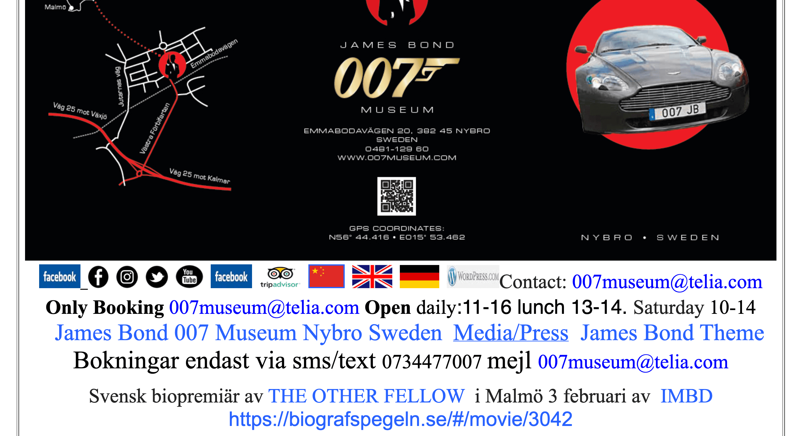 Screenshot of the 007 museum